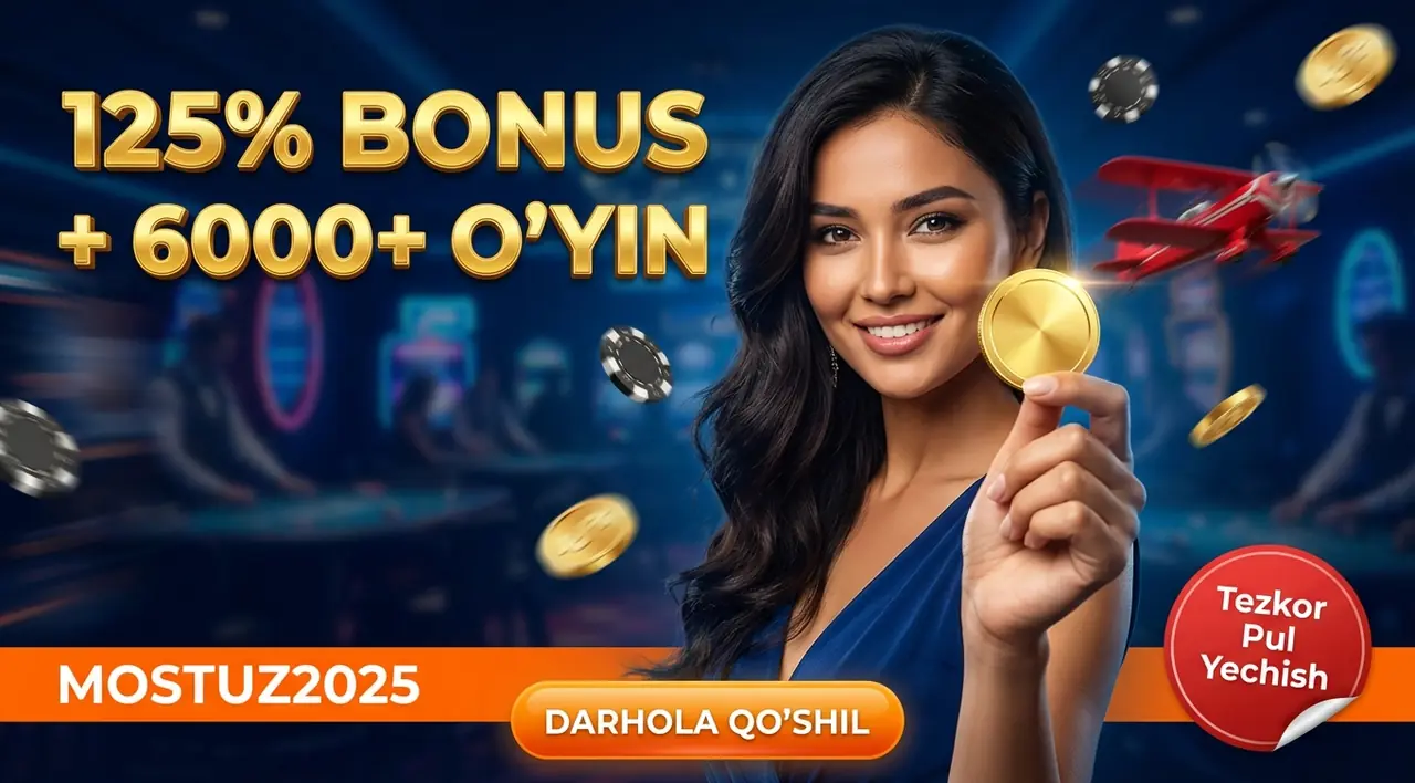 Mostbet Qazino – 6000+ O'yin, 125% Bonus va Tezkor Pul Yechish
